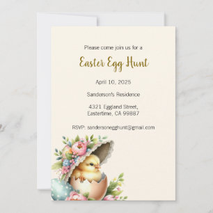 Invitation à la chasse aux oeufs de Pâques, fête d