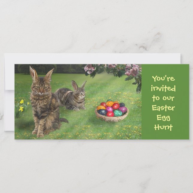Invitation à la chasse aux oeufs de Pâques pour le (Devant)