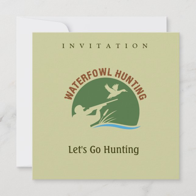 Invitation à la chasse aux oiseaux d'eau (Devant)