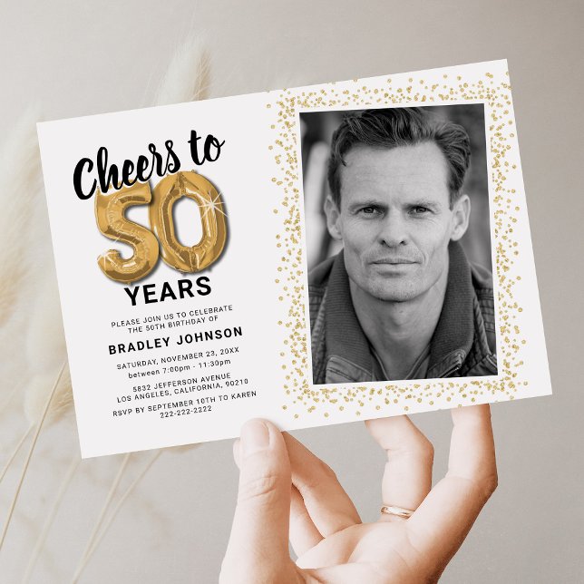 Invitation À la cinquantaine 50e anniversaire Photo (Créateur téléchargé)