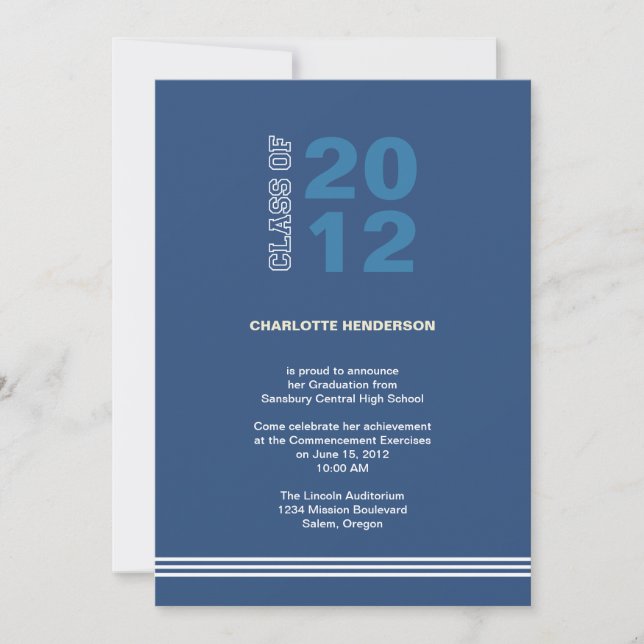 Invitation à la classe de diplôme de la bande de s (Devant)