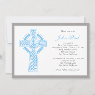 Invitation à la communion croisée élégante moderne