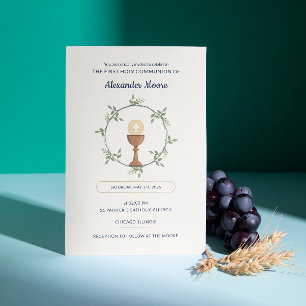 Invitation à la communion de couronne florale - Te