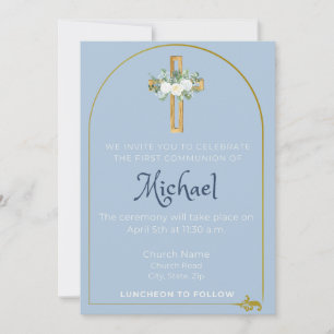 Invitation à la communion d'un garçon