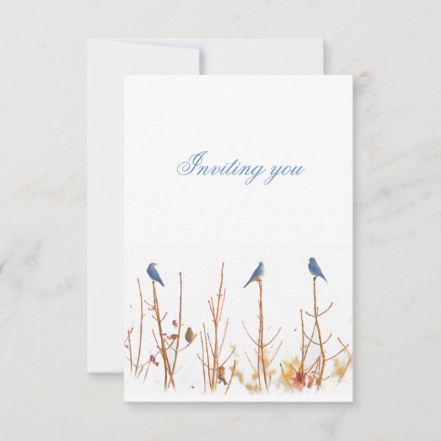 Invitation à la conception d'oiseaux sauvages (Devant)