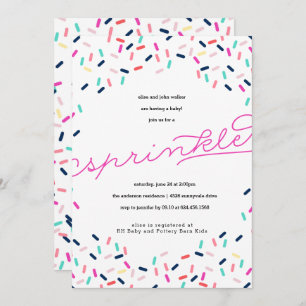 INVITATION À LA CONFETTI BÉBÉ SPRINKLE