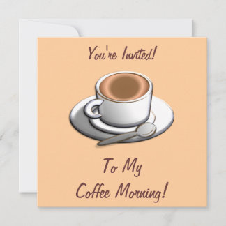 Invitation À La Coupe Du Café Du Matin