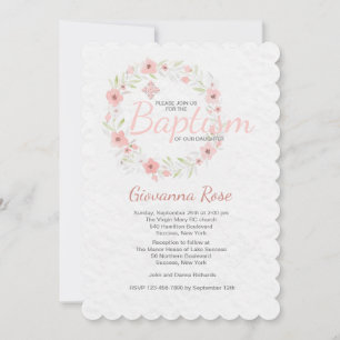 Invitation à la couronne de baptême