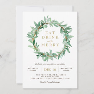 Invitation à la couronne de feuilles de laurier de