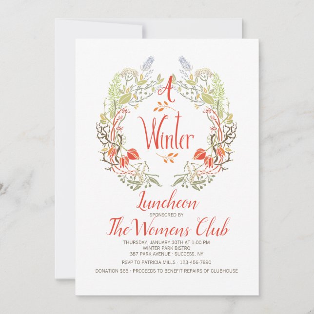 Invitation à la couronne d'hiver (Devant)