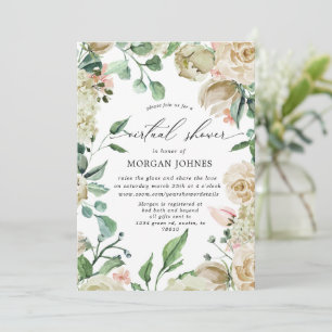 Invitation à la crème printanière Floral