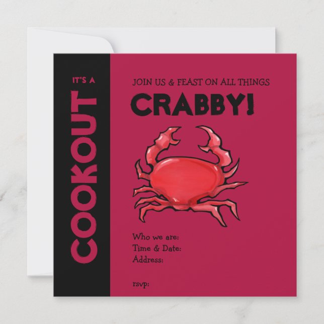 Invitation à la cuisine rouge de crabe rouge (Devant)