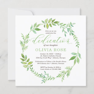 Invitation à la dédicace de couronne verte, BOHO