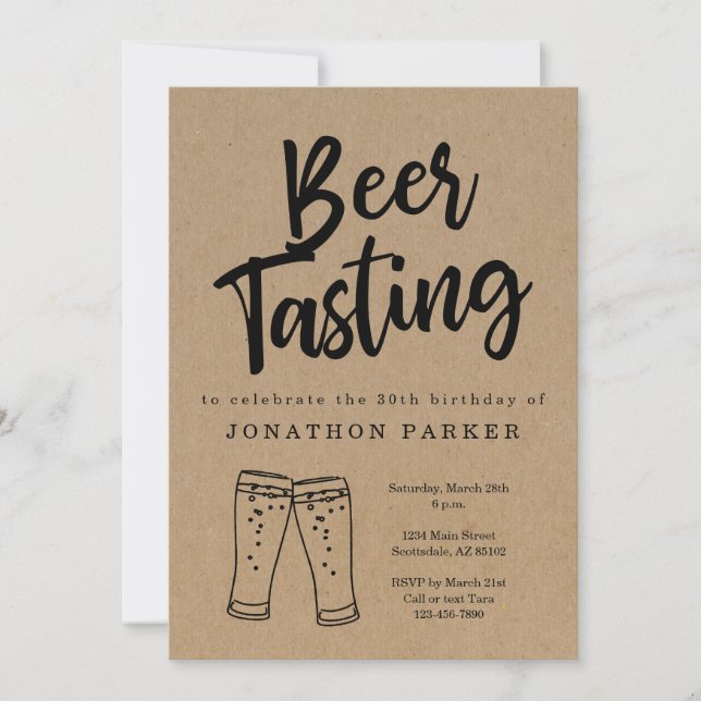 Invitation à la dégustation de bières (Devant)