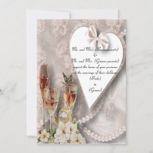 Invitation à la dentelle et aux coeurs