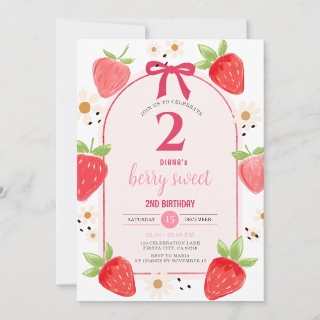 Invitation à la deuxième fête d'anniversaire de Da (Devant)