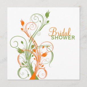 Invitation à la douche à la naine de couleur blanc