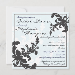 Invitation à la douche à la nuptiale de Damask