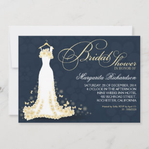invitation à la douche avec tenue mariage