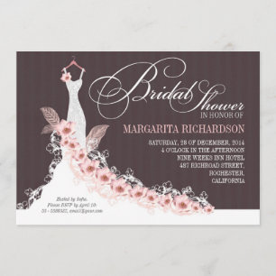 invitation à la douche avec tenue mariage