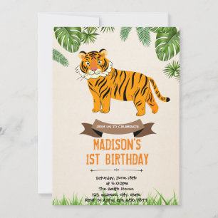 Invitation à la douche d'anniversaire de Tiger