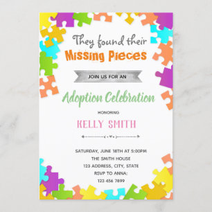 Invitation à la douche d'anniversaire pour l'adopt