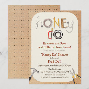 Invitation à la douche de couple Honey Do