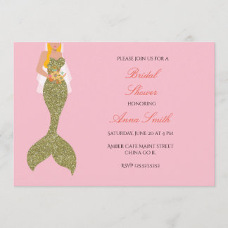 Invitation à la douche de la femme de ménage rose