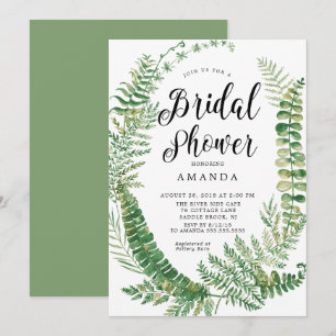 Invitation à la douche de la mariée de la foune bo