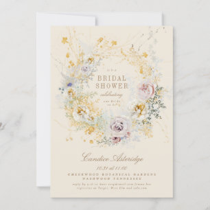 invitation à la douche de nuptiale à couronne de w