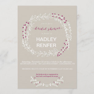 Invitation à la douche de Woodland Rustic