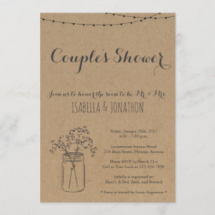 Invitation à la douche du couple Mariage nuptiale 