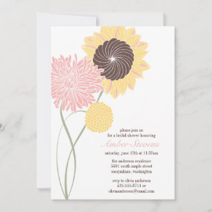 Invitation à la douche/fête en fleurs du jardin