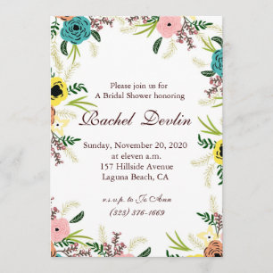 Invitation à la douche nuptiale