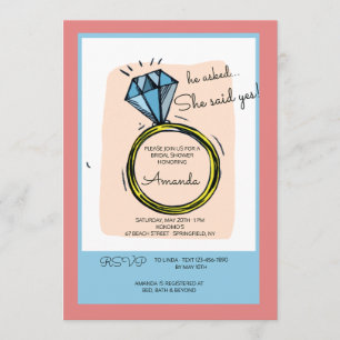 Invitation à la douche nuptiale