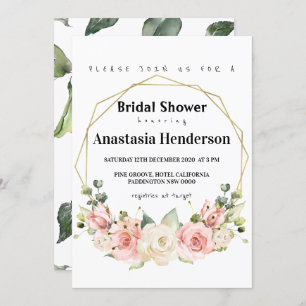 Invitation à la douche nuptiale.