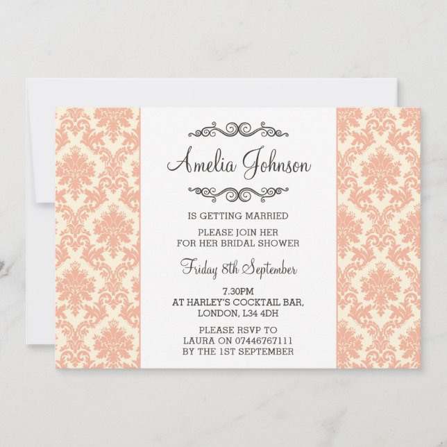 Invitation à la douche nuptiale (Devant)