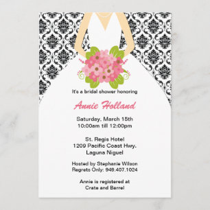 Invitation à la douche nuptiale