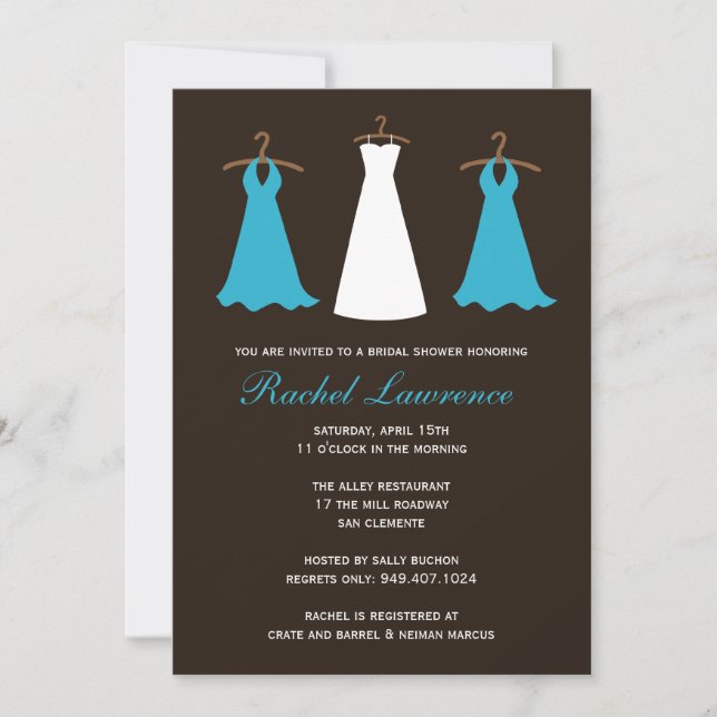 Invitation à la douche nuptiale (Devant)