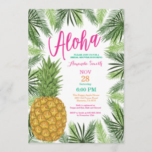 Invitation à la douche nuptiale à ananas tropical