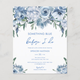 Invitation à la douche nuptiale à budget bleu
