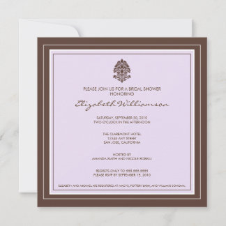 Invitation à la douche nuptiale à cadre simple (la