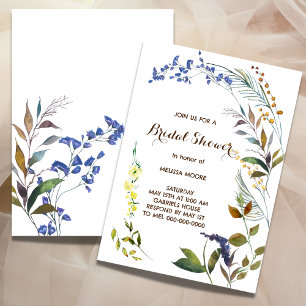 Invitation à la douche nuptiale à fleurs sauvages