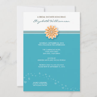 Invitation à la douche nuptiale à fleurs simple (a
