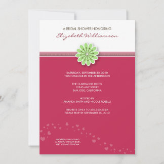 Invitation à la douche nuptiale à fleurs simple (f