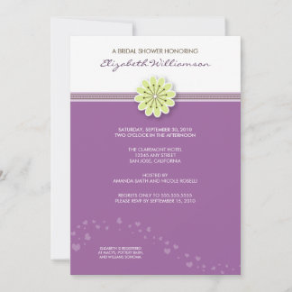 Invitation à la douche nuptiale à fleurs simple (l