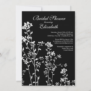 Invitation à la douche nuptiale à la morue noire b