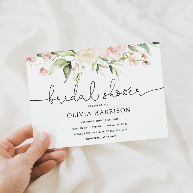 Invitation à la douche nuptiale à l'eau vive et ve (Créateur téléchargé)