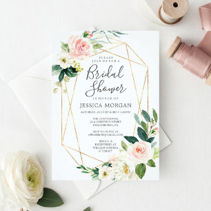 Invitation à la douche nuptiale Airy Blush