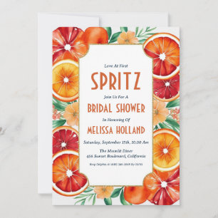 invitation à la douche nuptiale aperol spritz